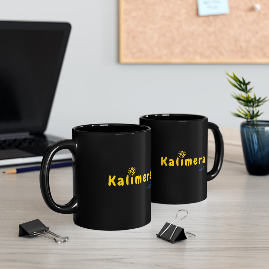 11oz Black Mug - Kalimera (Good Morning)