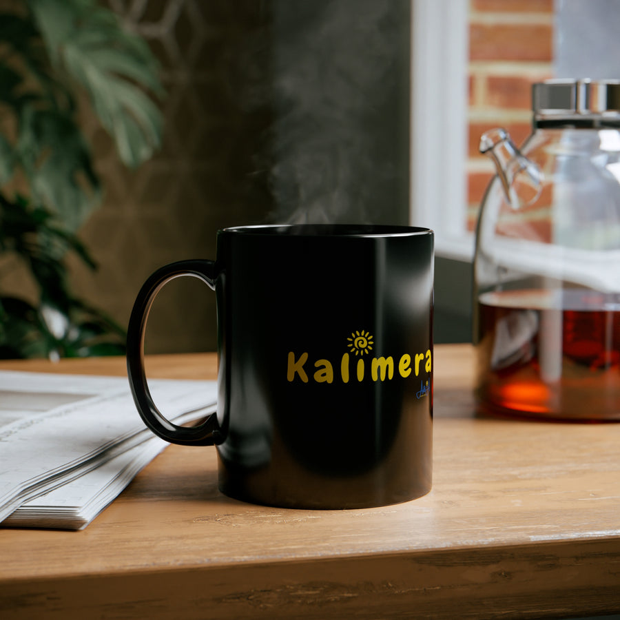 11oz Black Mug - Kalimera (Good Morning)