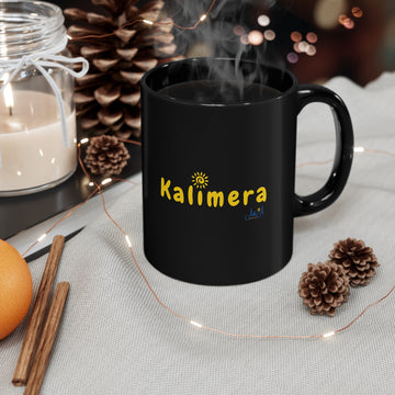 11oz Black Mug - Kalimera (Good Morning)