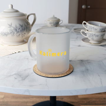 Frosted Glass Mug - Kalimera (Good Morning)